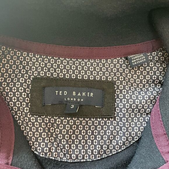 Ted Baker Mens Blue Classic 1/4 Zip Long Sleeve Casual Pullover Sweater 3 Small - Picture 5 of 10